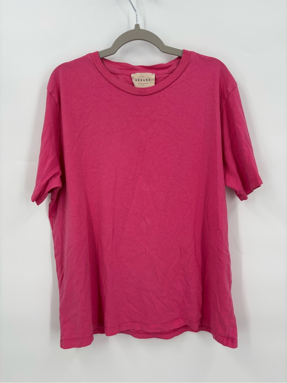 Sézane pink basic tee